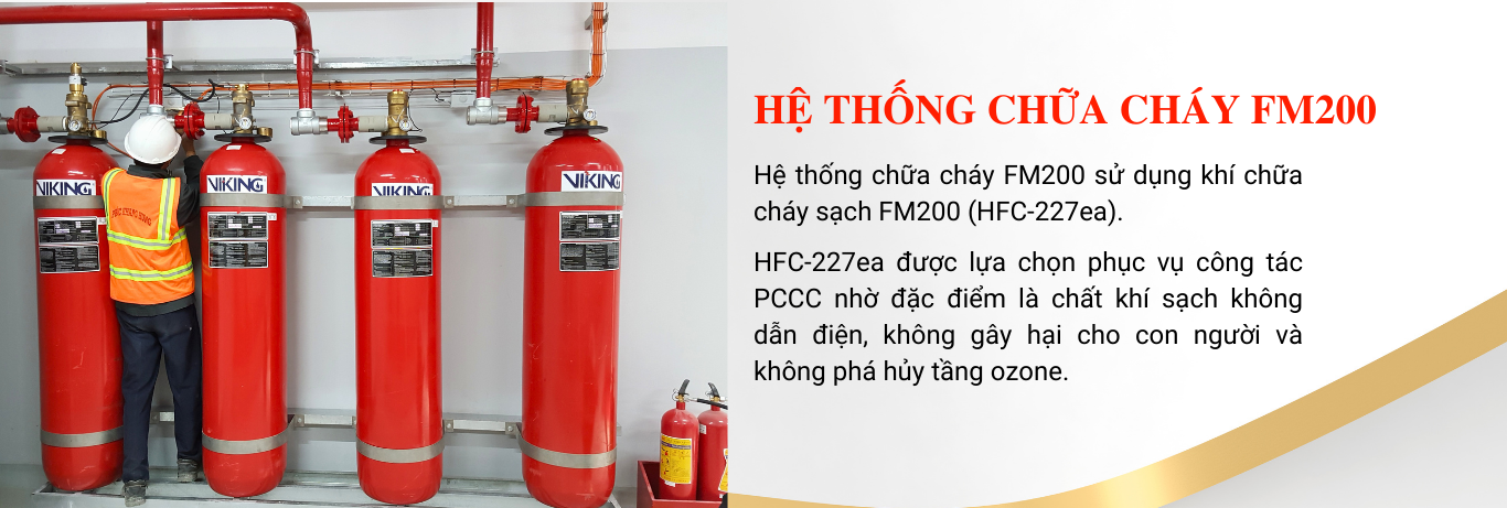 Bình khí FM-200 tự động phòng server